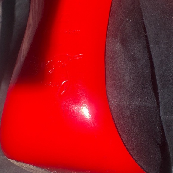 🔥AUTHENTIC!!🔥Christian Louboutin Elegant Black Open-Toe Lace-Up Boots - Picture 3 of 5